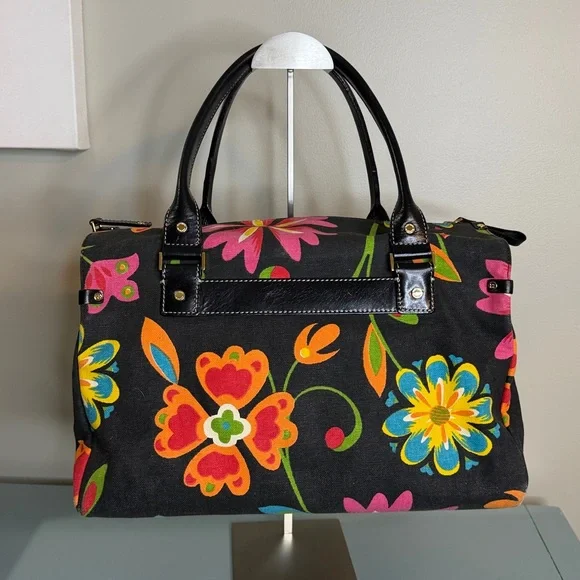 Kate Spade Colorful Floral Canvas Satchel - Picture 3 of 4